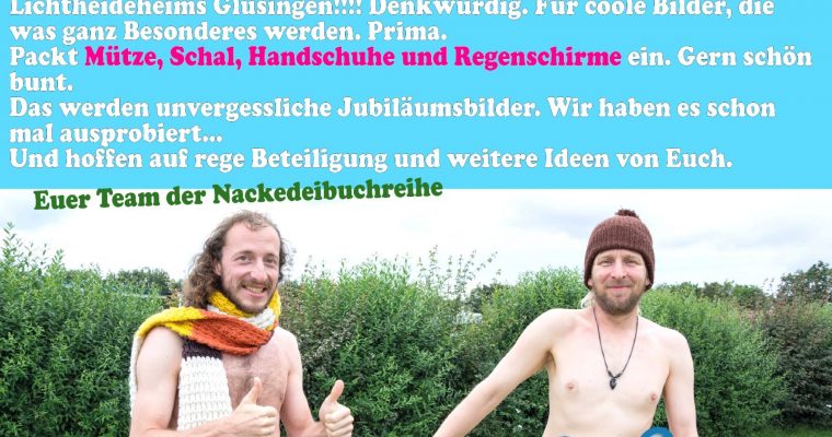 für Nackedei-Fotos mitbringen: Mützen, Schals