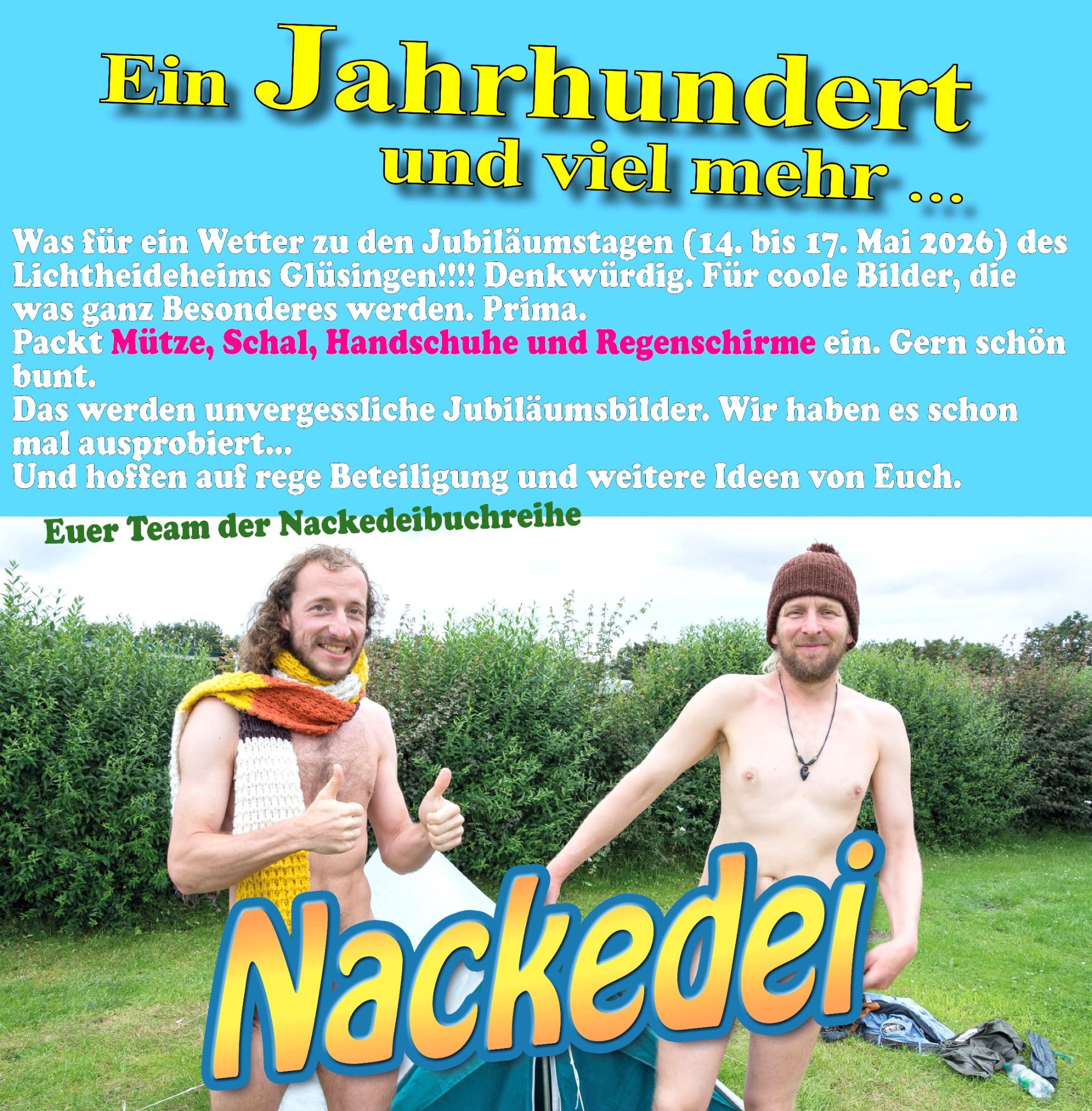 für Nackedei-Fotos mitbringen: Mützen, Schals